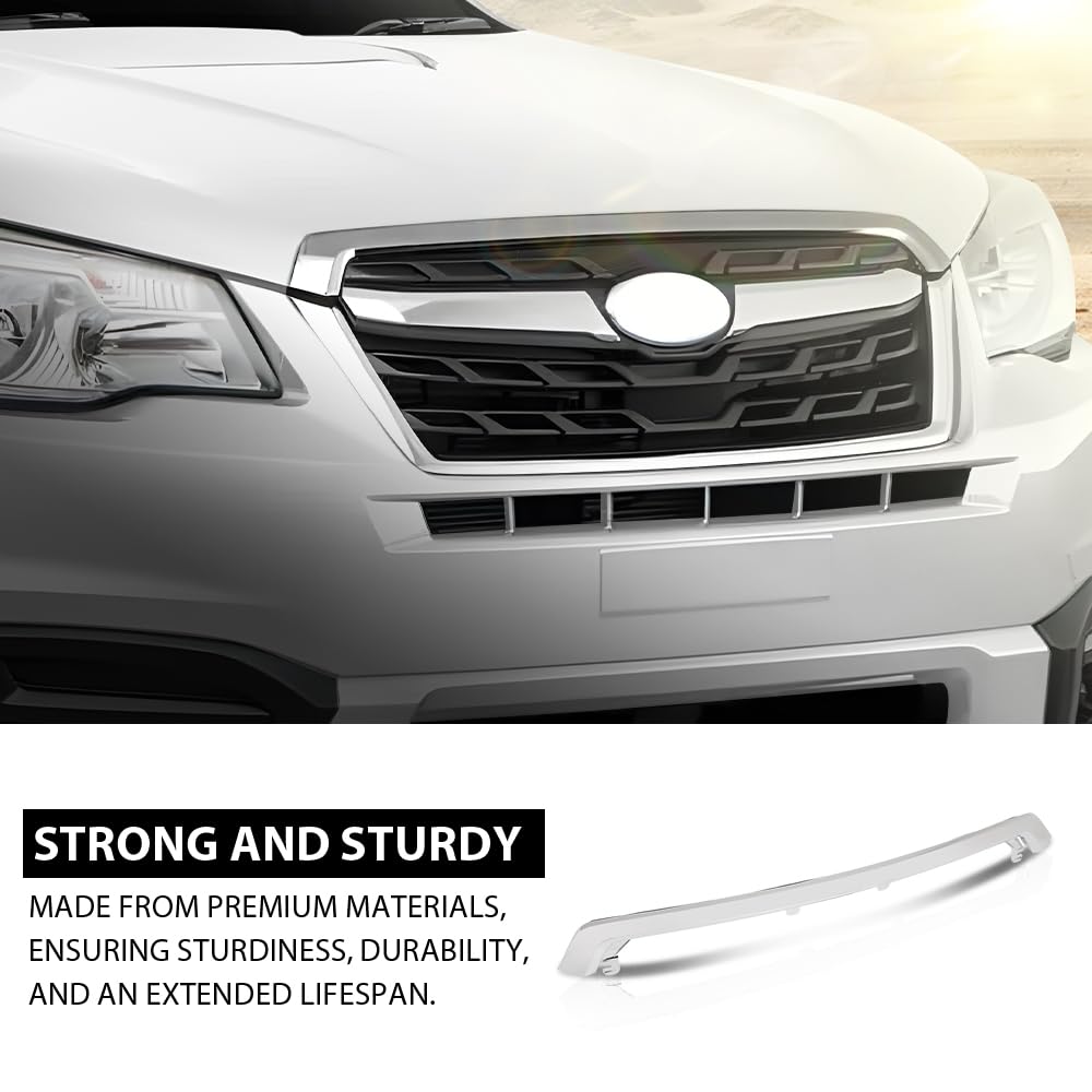 G-PLUS Hood Molding Trim Moulding Chrome Compatible with Subaru Forester 2017-2018 91121SG210, 91121SG211