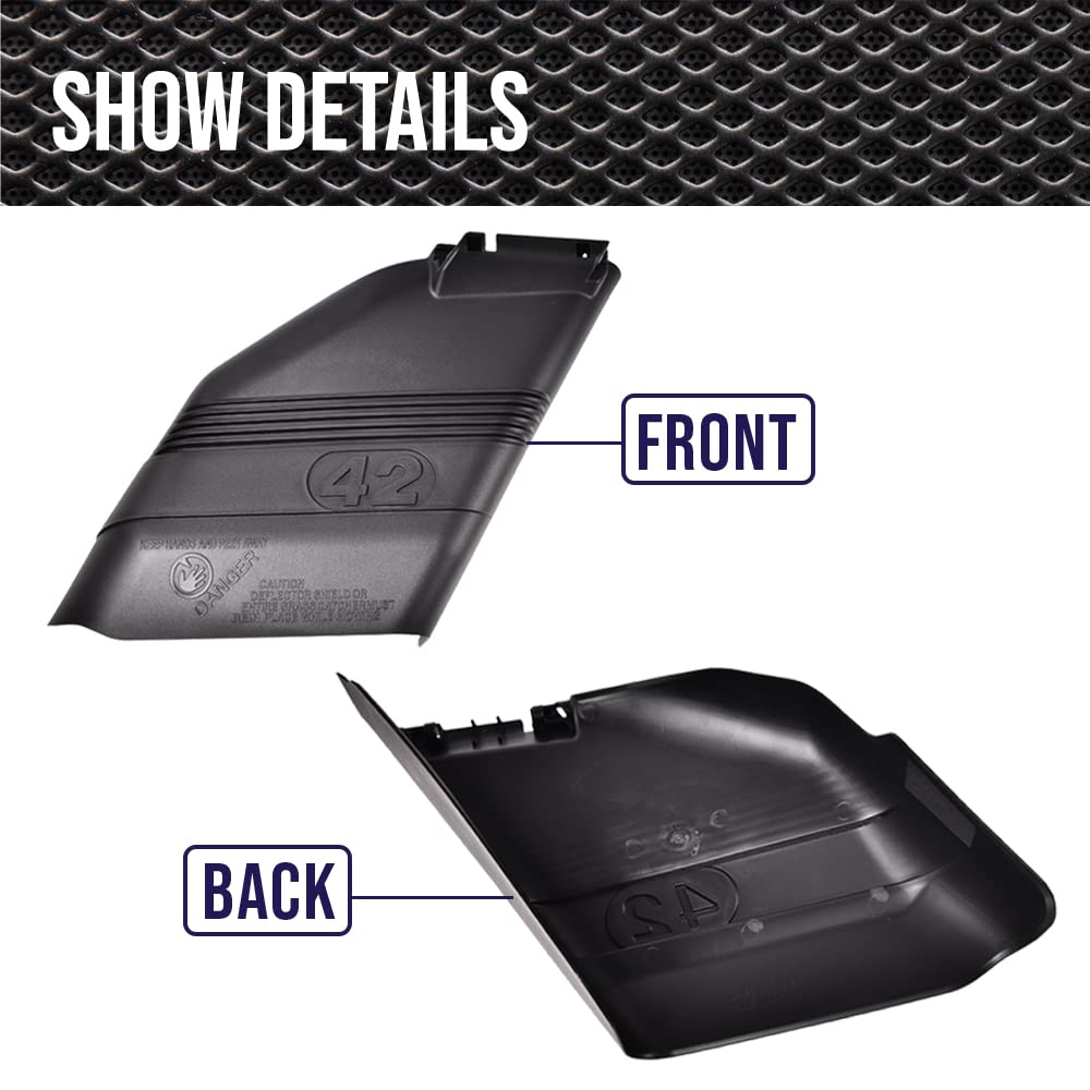 G-PLUS 42" Deflector Shield W/Mounting Hardware Chute Cover Compatible with Craftsman,Mower Deck Deflector Shield Kit Black