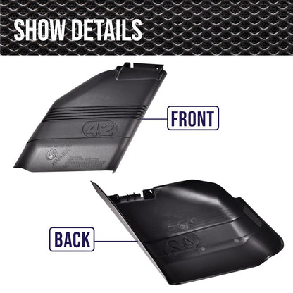 G-PLUS 42" Deflector Shield W/Mounting Hardware Chute Cover Compatible with Craftsman,Mower Deck Deflector Shield Kit Black