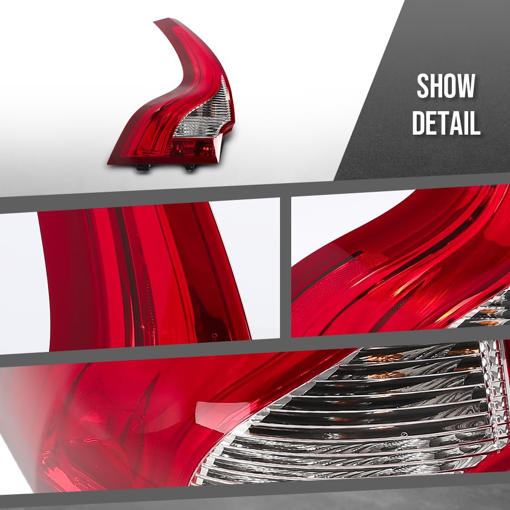 G-PLUS LED Tail Light Left Driver Side Compatible with Volvo XC60 2011-2017 VO2800104, 31323034 Tail Lamp Red