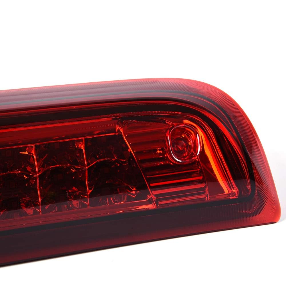 G-PLUS High Mount LED 3rd Brake Light Compatible with 2014-2018 Chevy Silverado GMC Sierra Rear Tail Cargo Lamp Waterproof Chrome Housing Red Lens
