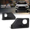 G-PLUS Bumper Fog Lights Lamps Bezels Cover Pair Compatible with Toyota RAV4 Adventure 2019-2022,Fit Toyota RAV4 TRD Off-Road 2020-2023 521280R170, 521270R170, TO1038226, TO1039226 Black