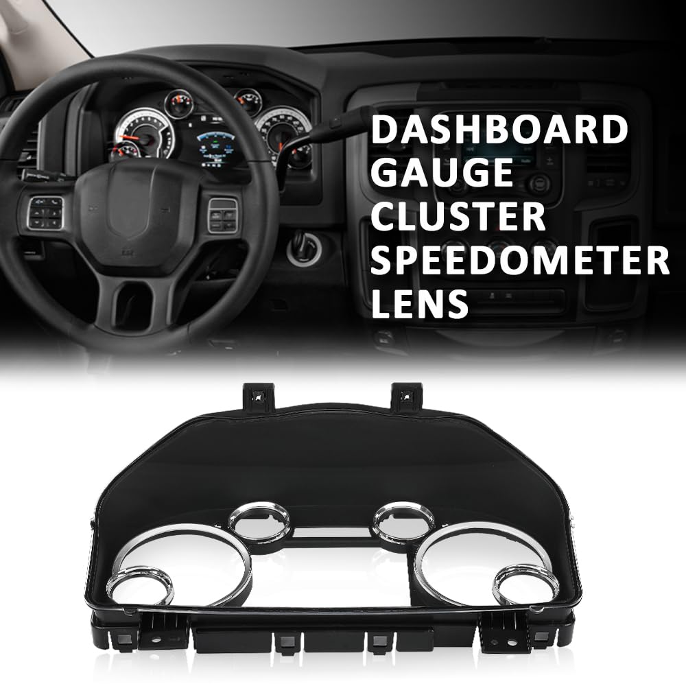 G-PLUS Dashboard Gauge Cluster Speedometer Lens Compatible with Dodge Ram 1500 2500 2013-2018 68205928AA