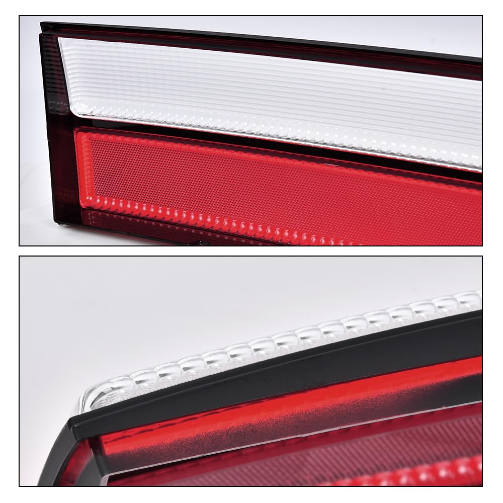 G-PLUS Taillight Taillamp Lens Red Left & Right Pair Set Compatible with Ford Mustang 1987-1993 E7ZZ13405A, E7ZZ13404A, FO2800168, FO2801168