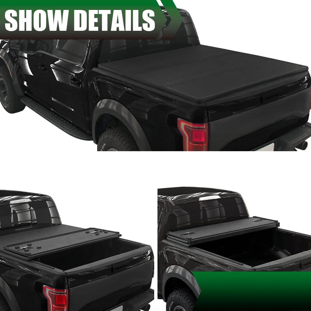 G-PLUS T3 Tri-Fold Hard Lock 5.7Ft Truck Tonneau Cover Replacement for Dodge Ram 1500 2009-18 | for Fleetside Style Model 5.7'Short Beds