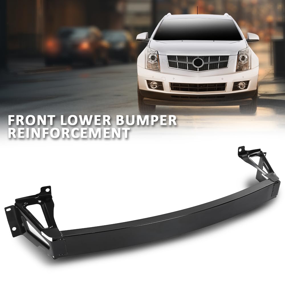 G-PLUS Front Lower Bumper Reinforcement Steel Compatible with Cadillac SRX (submodel: Base, Luxury, Performance, Premium) 2010-2016 20810856, GM1007111 Black