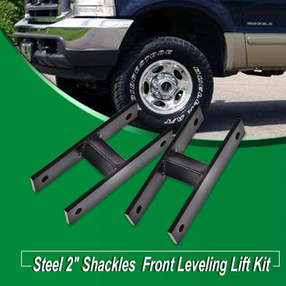G-PLUS 4x4 Steel 2" Shackles Front Leveling Lift Kits Parts Compatible With1999-2004 Ford F250 F350 4WD