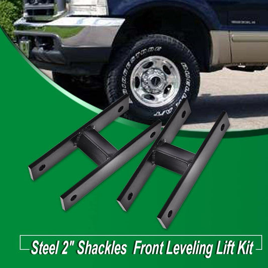 G-PLUS 4x4 Steel 2" Shackles Front Leveling Lift Kits Parts Compatible With1999-2004 Ford F250 F350 4WD