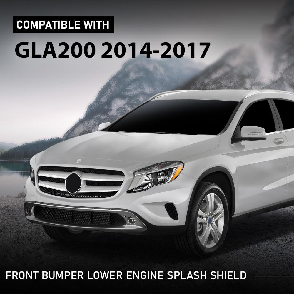 G-PLUS Front Bumper Engine Splash Shield Compatible with Benz GLA250 X156 2014-2017,Not Fit Sport Package or AMG Appearance Package Bumper Cover MB8850036, 1568850236