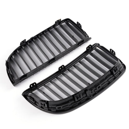 4PCS Set Front Bumper Kidney Sports Grille Hood Grills Replacement For BMW E90 E91 323i 328i 335i 330i 325i 3-Series Sedan Wagon 2005-2008 Gloss Black