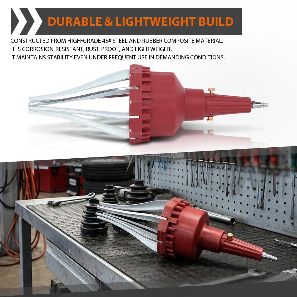 G-PLUS Pneumatic CV Joint Boot Spreader Expander Universal Installation Tool Fit Audi BMW VW GM Benz Volvo CV Boot Installer Air Operated Red