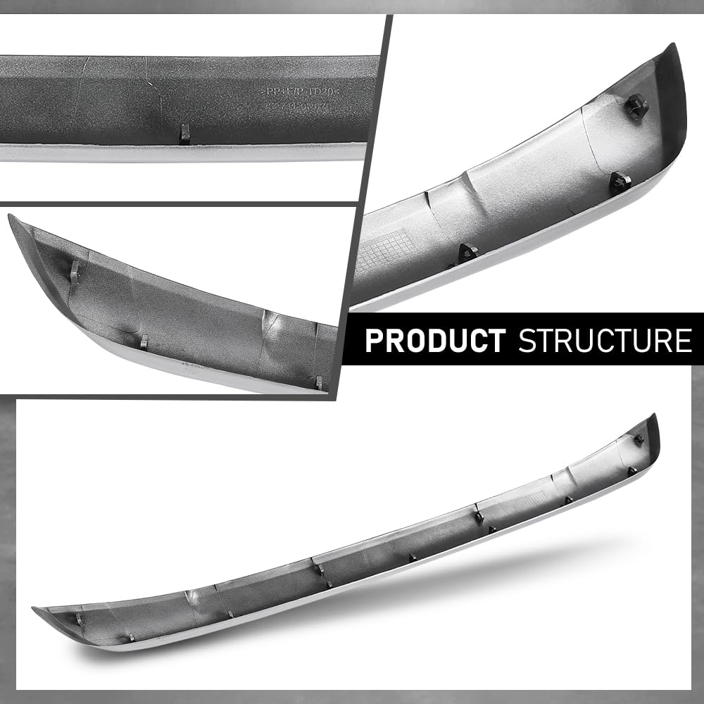 G-PLUS Front Bumper Spoiler Face Bar Trim Molding Pad Compatible with Toyota RAV4 2016-2018 5271142110B0, TO1094103 Silver