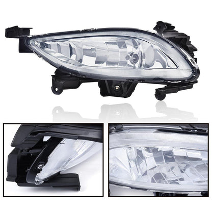 G-PLUS Front Bumper Fog Light Assembly Compatible with Sonata 2011 2012 2013 Clear Lens Driving Fog Lamps w/881 27W Bulbs Pair 92201-3Q000, 92202-3Q000