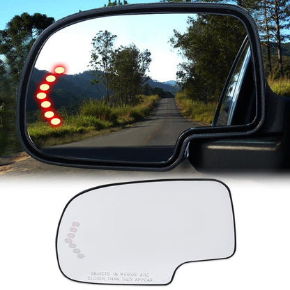G-PLUS Heated Mirror Glass w/Turn Signal Compatible with Chevy Silverado/Chevy Tahoe/GMC Sierra/GMC Yukon/Cadillac Escalade 2003-2006 Left Side, GM1324102, 88944391