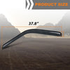 G-PLUS Out-Channel Mount Ventvisor Window Deflectors Compatible with Chevy/GMC C/ K1500/ 2500/3500 Standard Cab 1988-1999 2 PCS Smoky