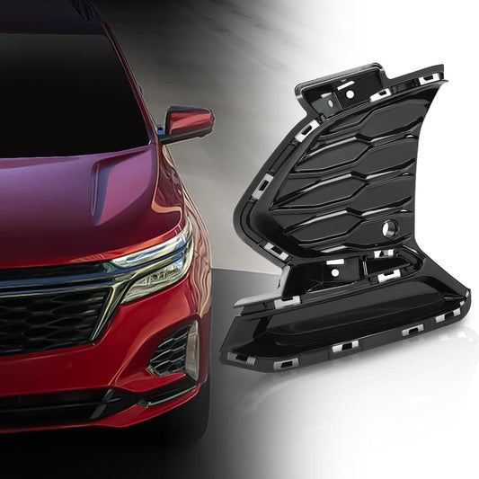 G-PLUS Front Bumper Grill Fog Light Cover w/Hole Left Side Compatible with Chevy Equinox RS 2021 2022 2023 84858996 84858997