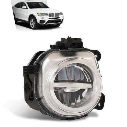 G-PLUS LED Front Right Fog Light Lamps Assembly, Compatible with BMW X3 F25 2015-2017/ X4 F26 2015-2018/ X5 F15 2014-2018/ X6 F16 2015-2018, Passenger Side, 63177317252