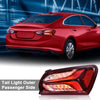 G-PLUS LED Tail Light Lamp Compatible with Chevy Malibu 2019-2022 Passenger Rear Lamps Tail Lights Red Clear lens Chrome Houning 84595943 Luces Traseras Rear Brake Lamps Assembly Faros Traseros