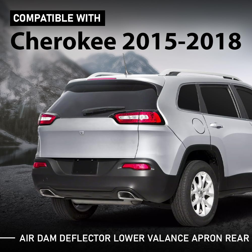 G-PLUS Rear Air Dam Deflector Lower Valance Apron Compatible with Jeep Cherokee 2015-2018 68236953AA CH1195128