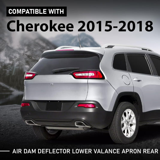 G-PLUS Rear Air Dam Deflector Lower Valance Apron Compatible with Jeep Cherokee 2015-2018 68236953AA CH1195128