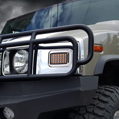 G-PLUS LED Front Park Signal Lamp Compatible with 2003-2009 Hummer H2 Left Right LED Corner Signal Lights Parking Lamps Turn Signal Marker Light Front Fender Replacement 2pcs 15060529