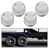 G-PLUS 4pcs Chrome Wheel Center Cap Fit for 3 1/4", 3.25" Trailer Rims Center Bore Light Scratch [Center Bore Dimensions: 3.25", 3 1/4" & Overall Cap Tall: 3.40" & Center Decal: 1.75"]