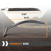 G-PLUS in-Channel Side Window Vent Visor Deflectors Rain Guards Compatible with Dodge Ram 2500 3500 Mega/Crew Cab 2019-2026 Impact-Resistant PMMA 4 PCS Smoky