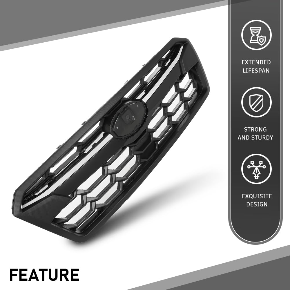 G-PLUS Front Bumper Grille Assembly Compatible with Subaru Crosstrek 2024 Black J1010FN500
