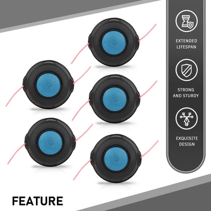 G-PLUS T25 Trimmer Head Weedeater Cutter 5PCS Compatible with Husqvarna 122L 124C 128L 128LD 223L 223R 322C 323C Weed Eater 537338310,537338306 Black