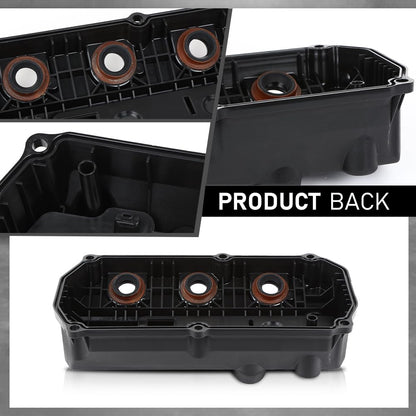 G-PLUS Engine Valve Cover w/Gasket Compatible with Mitsubishi Outlander 3.0L 2007-2009 1035A840 Black