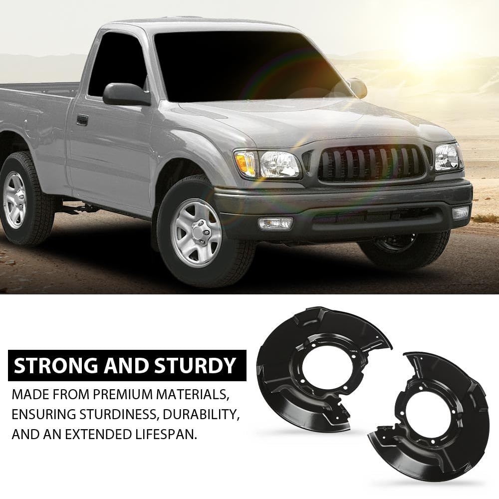 G-PLUS Front Brake Dust Shields Set Fit 1996-2002 Toyota 4Runner,Fit 1995-2004 Toyota Tacoma Black