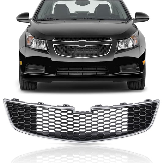 G-PLUS Front Bumper Grill Compatible with Chevy Cruze 2011 2012 2013 2014 (Not fit ECO model) GM1200624, 95225615 Front Lower Bottom Grille Black