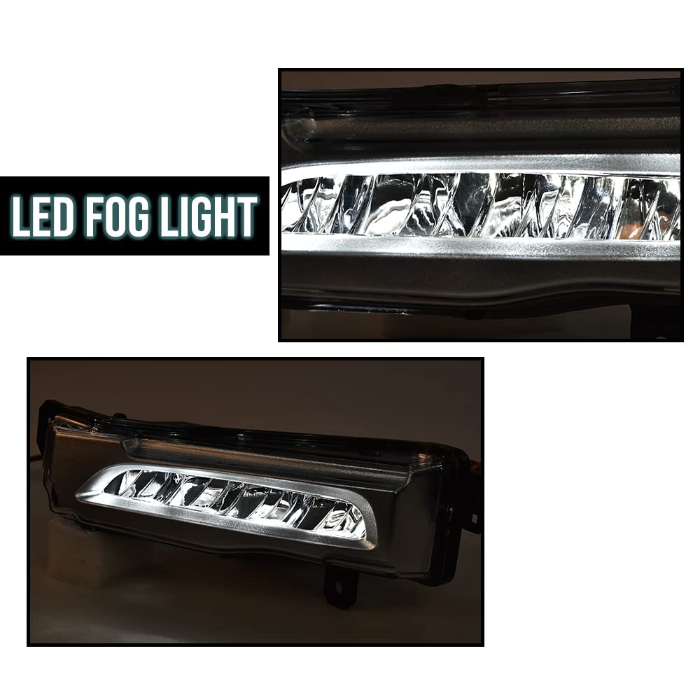 G-PLUS LH & RH Front LED Fog Lights Lamp US NEW 2 Pcs Compatible with 2018-2021 BMW X5/X6/X7 /2018 2019 2020 2021 BMW G05/G06 /G07 Fog Lamp Accessories neblineros para autos delantero faros antiniebla