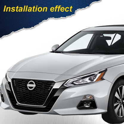 G-PLUS LED DRL Headlights, Compatible with 2016 2017 2018 Nissan Altima Left Bumper Headlamp, Clear Lens Black Housing Amber Reflector Bumper Headlamps