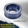 G-PLUS Body Mounts in Polyurethane PU Compatible With 1999-2017 F250 F350 Super Duty 2WD/4WD,Body Cab Mounts Bushings Kit (Blue)