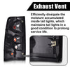 G-PLUS LED Headlights Assembly + Tail Lights Fit Chevy Silverado 1500 1500 HD 2500 2500 HD 2003-2006, Clear Lens Black Housing Amber Reflector Headlamps Assembly Dark Red Taillights