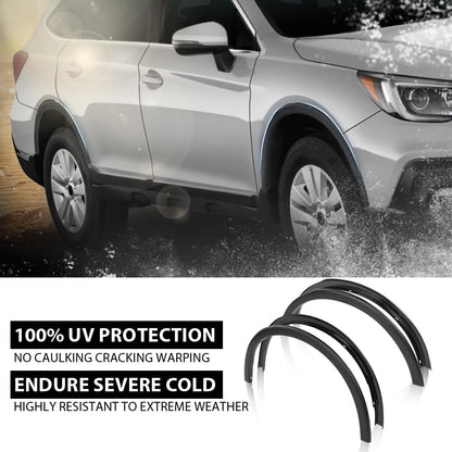 G-PLUS 4PCS Fender Flares Compatible with Subaru Outback 2015-2019 Wheel Arch Molding Kit E201SAL000, 037815, 037815LR, 037815RR, Factory Style Black