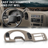 G-PLUS Dash Radio Cluster Trim Bezel Panel Compatible with Chevy Astro/GMC Safari 1995-2005 Beige Dashboard Cover 15718197