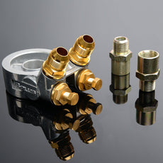 G-PLUS Transmission Engine Oil Cooler Kit for Universal AN10 Aluminum Oil Filter Relocation Product Image