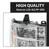 G-PLUS LED Headlights Assembly Front Headlamps Left+Right Compatible with GMC Sierra 1500 2007-2013, Fit GMC Sierra 2500HD 3500HD 2007-2014 Clear Lens Chrome Housing Amber Reflector,faros delanteros