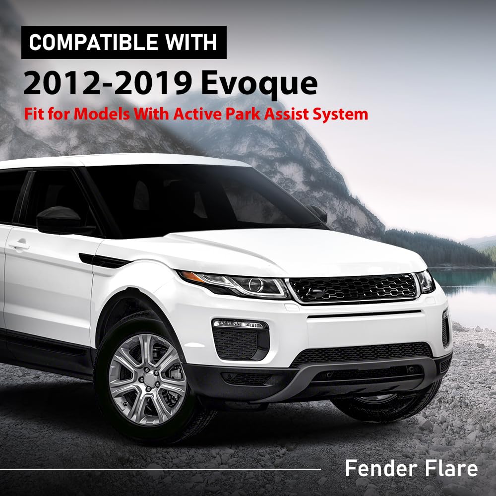 G-PLUS Front Right Wheel Arch Fender Trim Molding with Sensor Hole Compatible with Range Rover Evoque 2012-2019,Fit for Models With Active Park Assist System