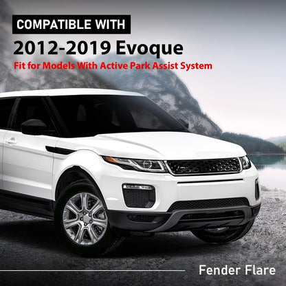 G-PLUS Front Right Wheel Arch Fender Trim Molding with Sensor Hole Compatible with Range Rover Evoque 2012-2019,Fit for Models With Active Park Assist System