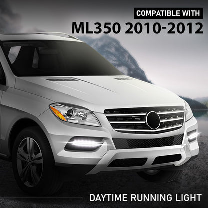 G-PLUS Front LED Right Fog Lamp Daytime Running Light, Compatible with Benz ML Class GL Class 2008-2013/ GLK Class 2009-2013, RH Passenger Side, A1649060251, 1649060251