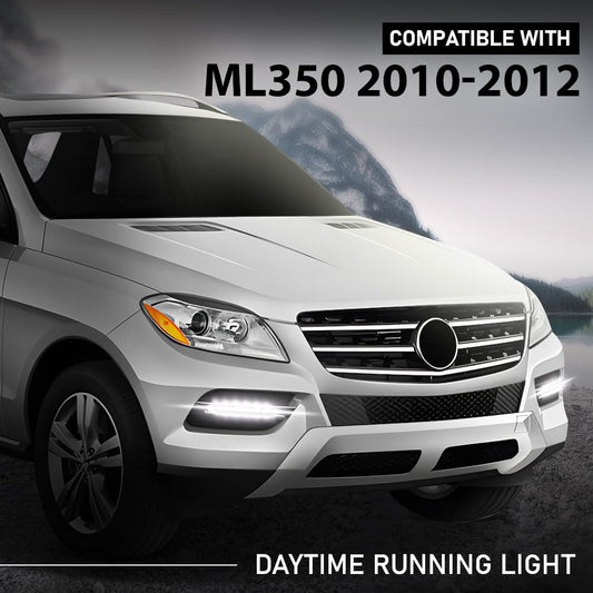 G-PLUS Front LED Right Fog Lamp Daytime Running Light, Compatible with Benz ML Class GL Class 2008-2013/ GLK Class 2009-2013, RH Passenger Side, A1649060251, 1649060251