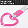 G-PLUS JDM Tsurikawa Ring Heart Subway Train Bus Car Handle Hand Straps Drift Charm,Rear Bumper Warning Ring (Pink)