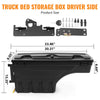 G-PLUS Truck Bed Storage Box Tool Box Compatible with 2005-2020 Toyota Tacoma Black Rear Tool Box (Driver Left Side)