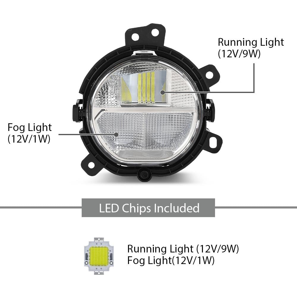 G-PLUS Bumper Fog Light Lamp Compatible with Mini Cooper F54 F55 F56 F57 2014-2021 Front Left