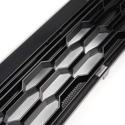 Front Upper & Lower Bumper Grill Mesh Hood Grille Replacement Black 2015-2017 Compatible For Ford Mustang GT 5.0L Without Emblem upgrade 2016