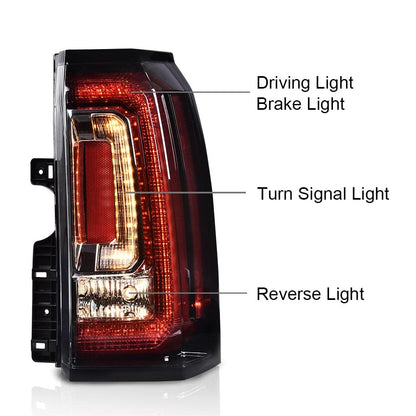 G-PLUS LED BAR Tail Light Compatible with GMC Yukon/Yukon XL 2019-2020/Fit GMC Yukon/Yukon XL (Denali, SLE, SLT) 2015-2018,Right Side Taillamp Brakelight Luces Traseras, Faros TraserosAssembly
