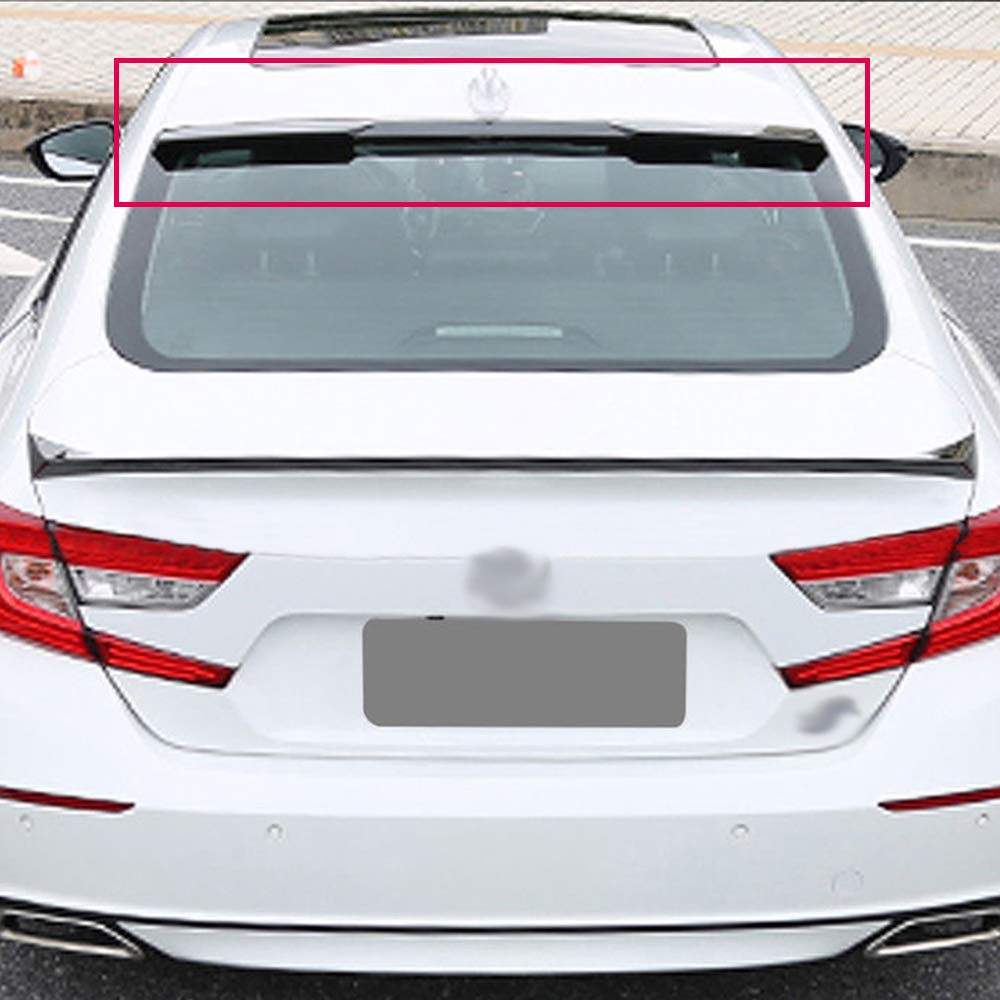 G-PLUS Rear Window Roof Spoiler Visor Matte Compatible with 2018 Accord Black